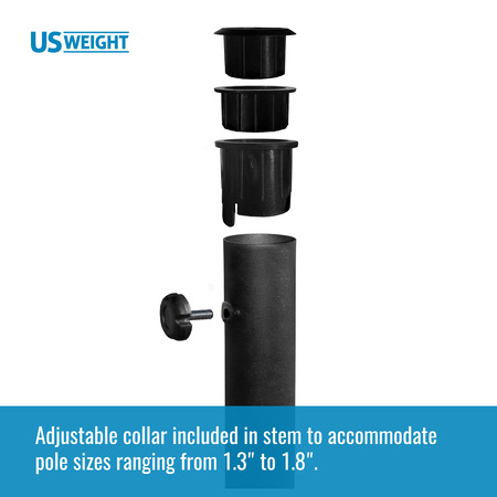 Us Weight 26 lb Umbrella Base, Black FUB28B